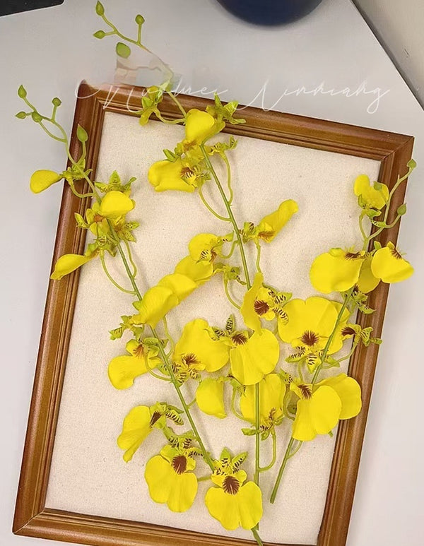 Forest Style Embellishment Simulation Yellow Hairpin Forest Style Embellishment Simulation Yellow Hairpin