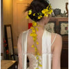 Forest Style Embellishment Simulation Yellow Hairpin