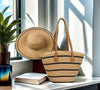 Seaside Vacation Sun Protection Straw Hat Bag Set
