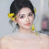 Forest Style Embellishment Simulation Yellow Hairpin