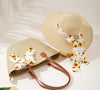 Seaside Vacation Sun Protection Straw Hat Bag Set