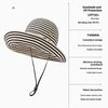 Women's Contrast Color Foldable Full-top Straw Hat
