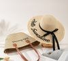 Seaside Vacation Sun Protection Straw Hat Bag Set