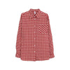 Red Plaid Shirt Cardigan Women's Long Sleeve Jacket