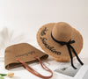 Seaside Vacation Sun Protection Straw Hat Bag Set