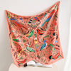 Fashion Gorgeous Printing Mesh Red Style Contrast Color Silky Scarf