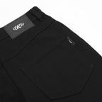 Black Denim Loose Wide-leg Pants For Men