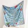 Fashion Gorgeous Printing Mesh Red Style Contrast Color Silky Scarf