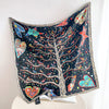 Fashion Gorgeous Printing Mesh Red Style Contrast Color Silky Scarf