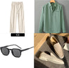 Linen Casual Straight-leg Wide Leg Pants