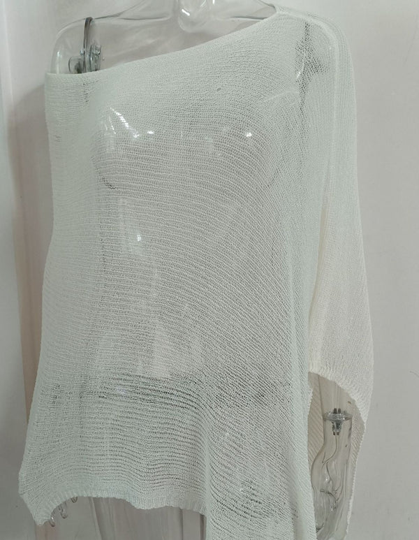 Irregular Cape And Shawl Sun Protection Shirt Women's Season Knitwear Top
