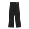 Black Denim Loose Wide-leg Pants For Men
