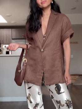 Elegant Solid Color Short Sleeve Shirt