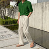 Linen Casual Straight-leg Wide Leg Pants