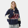Y2K Women's Knitted Zipper Cardigan with Butterfly Collar