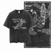 Printed Cotton Acid Washed Astronaut T-Shirt for Men