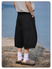 Baggy Wide Leg Black Denim Shorts for Spring and Summer