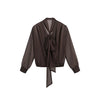 Chiffon Vintage Bow Blouse for Women - Casual Office Top
