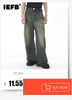 IEFB Wide Leg Baggy Men's Denim Pants - Summer Style