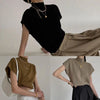 Knitted Women's Short Sleeve Vest Sweater Blouse
