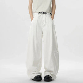 IEFB Wide Leg Baggy Men's Denim Pants - Summer Style