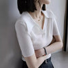 Lyocell Polo-Neck Short Sleeve Women's T-Shirt