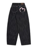 Y2K Wide Fit Women's Baggy Denim Jeans in Light Plaid