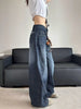 Embroidered Patchwork Denim Jeans for Women - Vintage Style