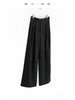 Wool Wide-Leg Trousers for Women - Casual Party Pants