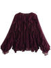 Elegant Women's V-neck Chiffon Blouse with Ruffles