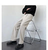 Men's White Baggy Wide Pants for Casual Spring Wear