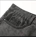 Loose Polyester Men's Jeans for Casual Spring and Autumn