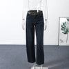Blue High Waist Wide Leg Jeans for Women