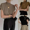 Knitted Women's Short Sleeve Vest Sweater Blouse
