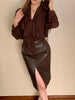 Chiffon Vintage Bow Blouse for Women - Casual Office Top