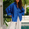 We.Fine Women's Cotton Long Sleeve Ruffled Blouse