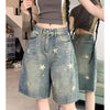 Floral Print Wide Leg Women's Jeans - Casual Comfort Denim