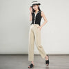 High-Waisted Lightweight Cropped Pants for Women