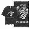Printed Cotton Acid Washed Astronaut T-Shirt for Men