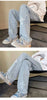 Y2K Embroidered Straight Denim Jeans for Men