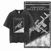 Printed Cotton Acid Washed Astronaut T-Shirt for Men