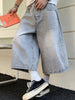 Men's Vintage High Waist Wide Leg Denim Jeans for Casual Wear
