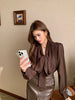 Chiffon Vintage Bow Blouse for Women - Casual Office Top