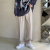 Men's White Baggy Wide Pants for Casual Spring Wear