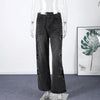 Blue High Waist Wide Leg Jeans for Women