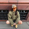 Women's Zippered Bat Sleeve Casual Jacket in Polyester