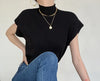 Mock Neck Solid Knit Vest for Office Ladies
