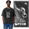 Printed Cotton Acid Washed Astronaut T-Shirt for Men