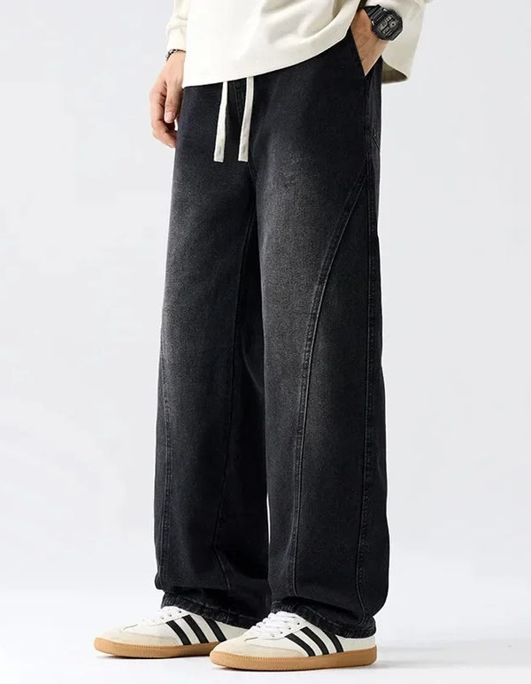 Men's Casual Loose Straight Jeans - 100% Cotton