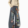Y2K Streetwear Baggy Denim Jeans for Men in Blue